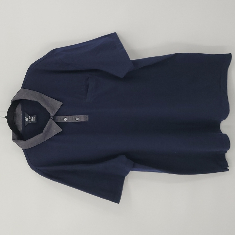 Calvin Klein Shortsleeve Polo Collard Shirt Casual Chest Pocket Size XXL